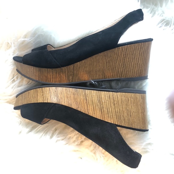 FENDI SUEDE WEDGE PLATFORM SLINGBACK SANDAL - Picture 7 of 9